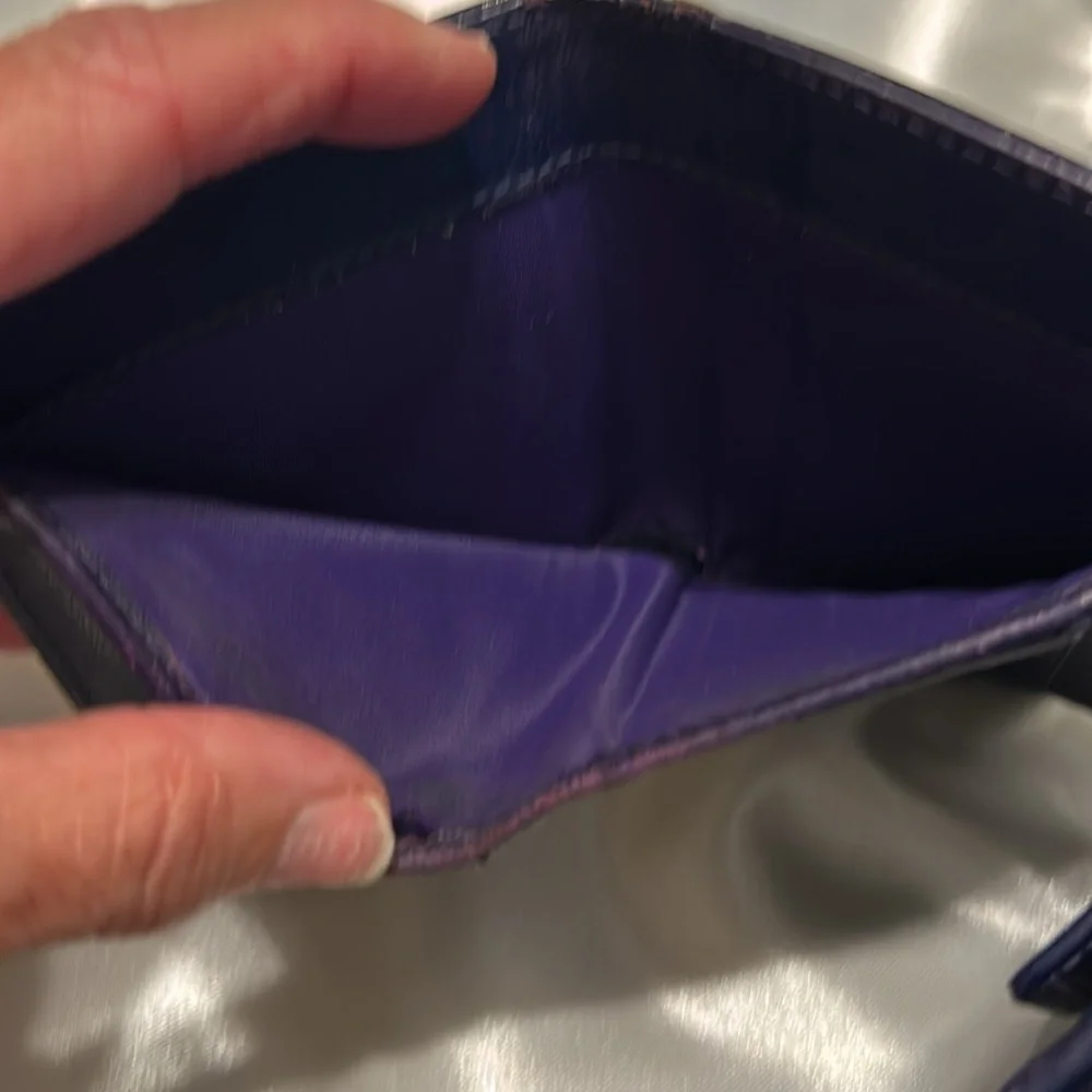 Dior Ladies Dark Purple Wallet